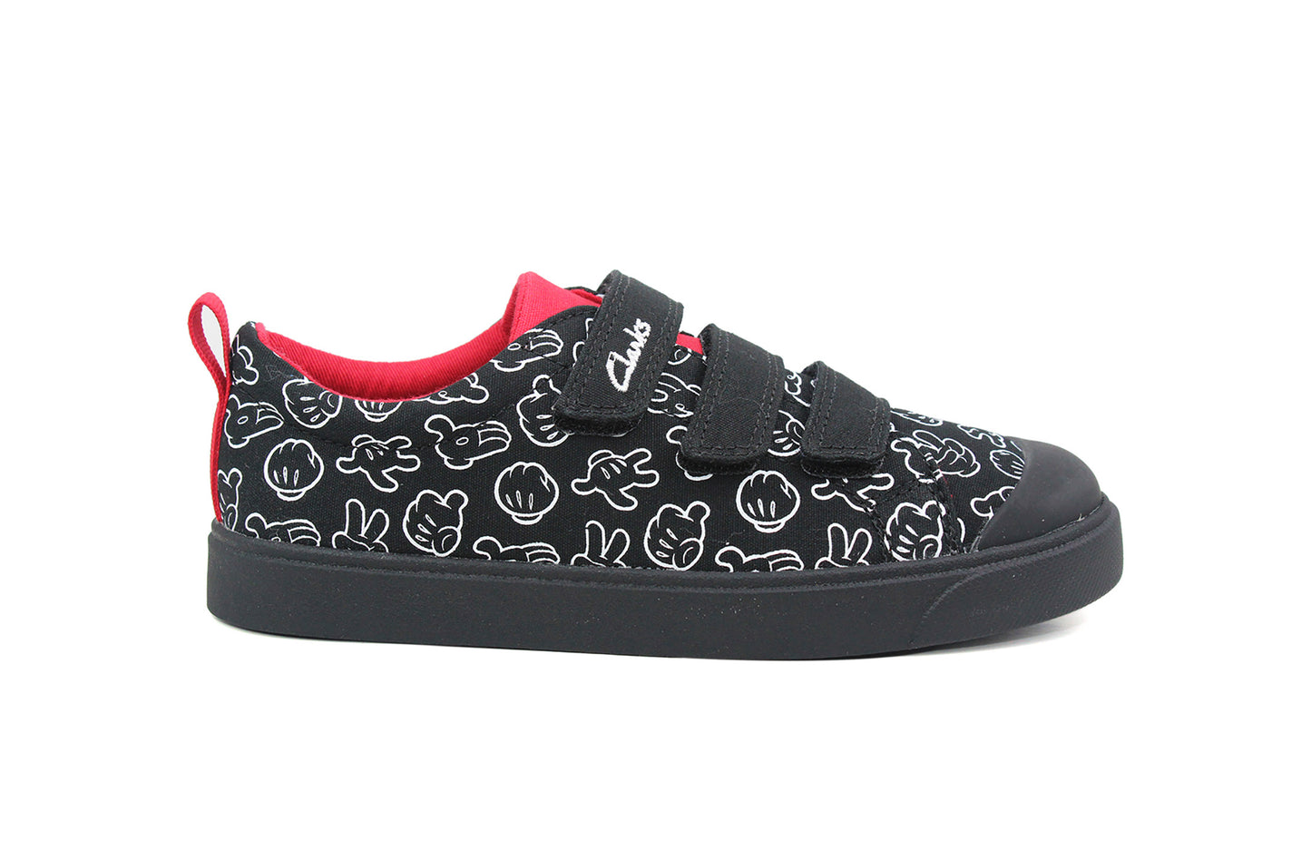 Boys Kids Collection Casual Black Trainers Touch Fastening Shoe UK