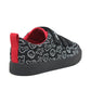 Boys Kids Collection Casual Black Trainers Touch Fastening Shoe UK