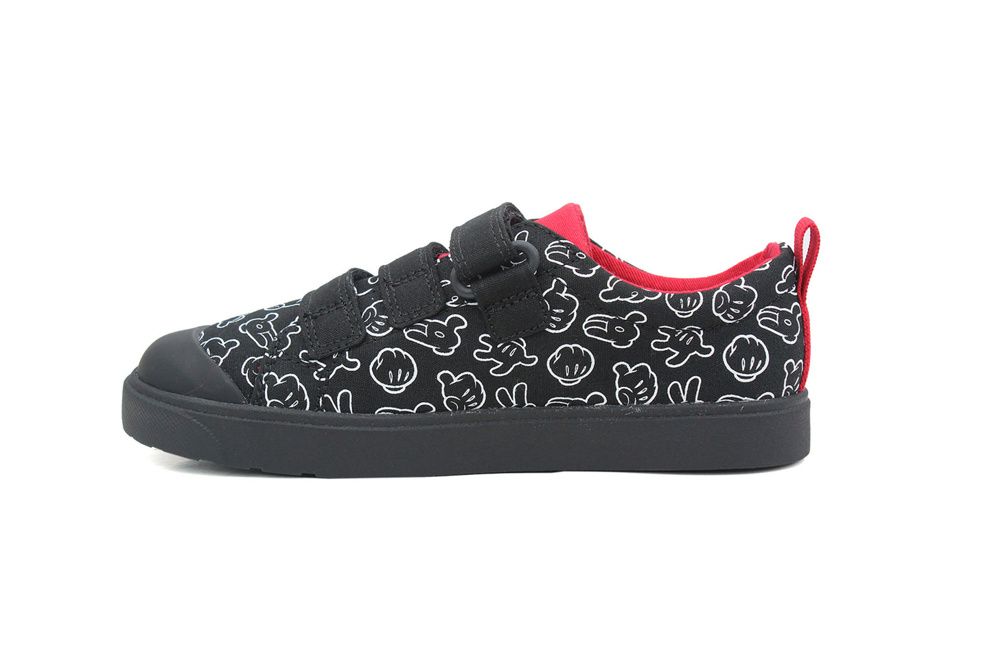 Boys Kids Collection Casual Black Trainers Touch Fastening Shoe UK