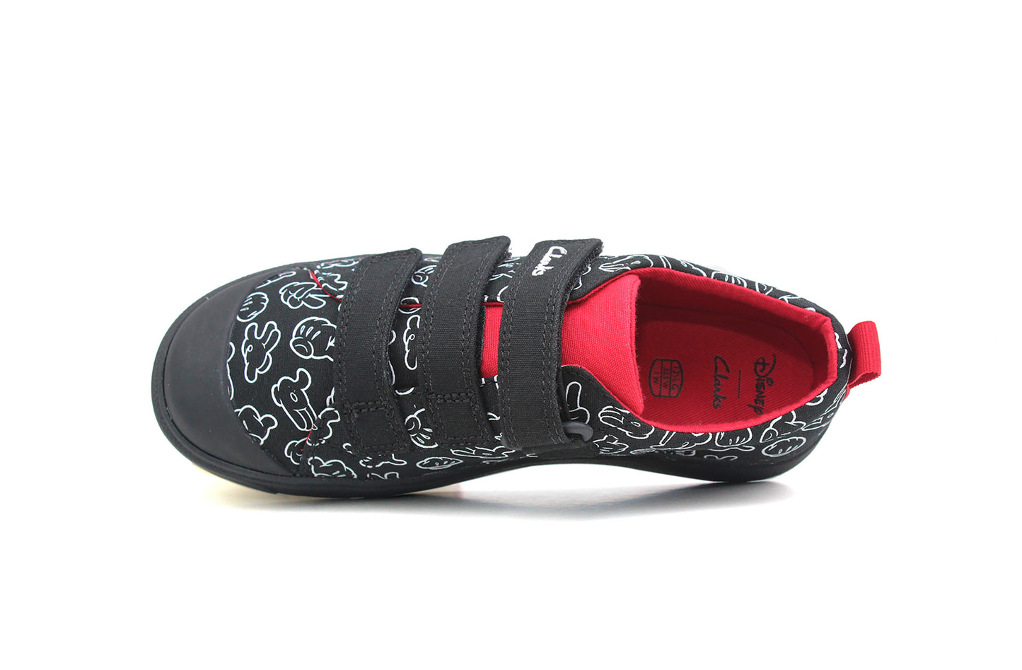 Boys Kids Collection Casual Black Trainers Touch Fastening Shoe UK