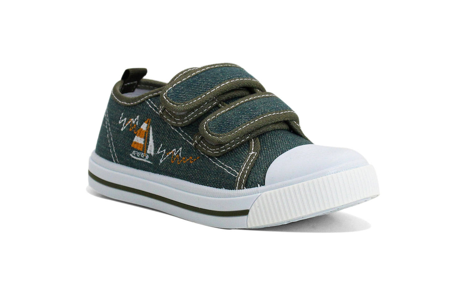 TREVOR Kids Canvas Touch Fasten Trainers