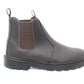 Grafters Mens Brown Leather Twin Gusset Steel Toe Cap S1 Safety Dealer Boots