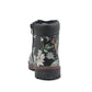 Girls Kids Metallic Floral Print Lace Up Size Zip Fashion Combat Boots UK 9 KIDS