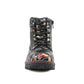 Girls Kids Metallic Floral Print Lace Up Size Zip Fashion Combat Boots UK 9 KIDS
