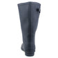 Womens Ladies Wide Calf Adjustable Wellies Waterproof Rain Festival Dog Walking Wellington Boots Navy