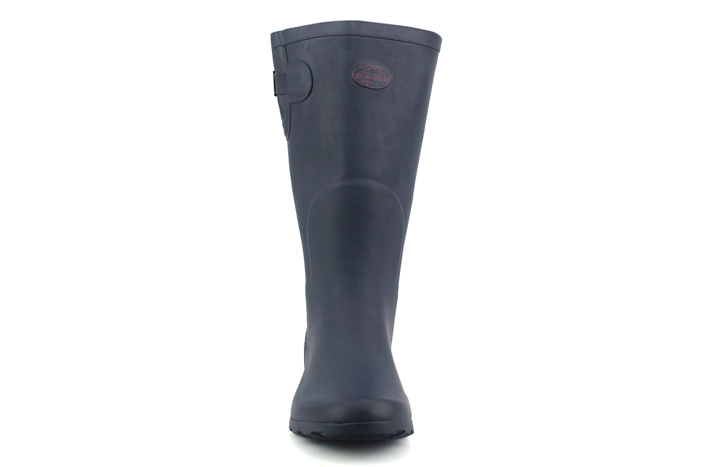 Womens Ladies Wide Calf Adjustable Wellies Waterproof Rain Festival Dog Walking Wellington Boots Navy