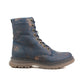 Womens Metallic Navy Bronze Combat Boots Ladies High Top Lace Up Side Zip Military Style Boots