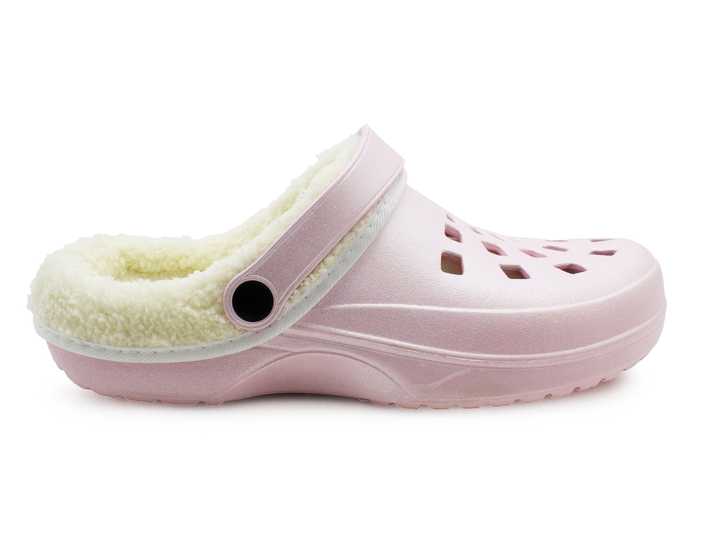 Womens Clogs Warm Fur Lined Thermal Garden Clogs Lightweight EVA Slip On Slippers Kitchen Nurse Indoor House Shoes Sandals Pink