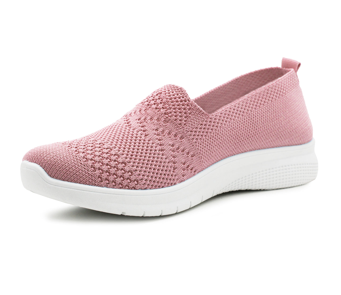 LANA Womens Slip On Breathable Mesh Trainer Pumps in Pink