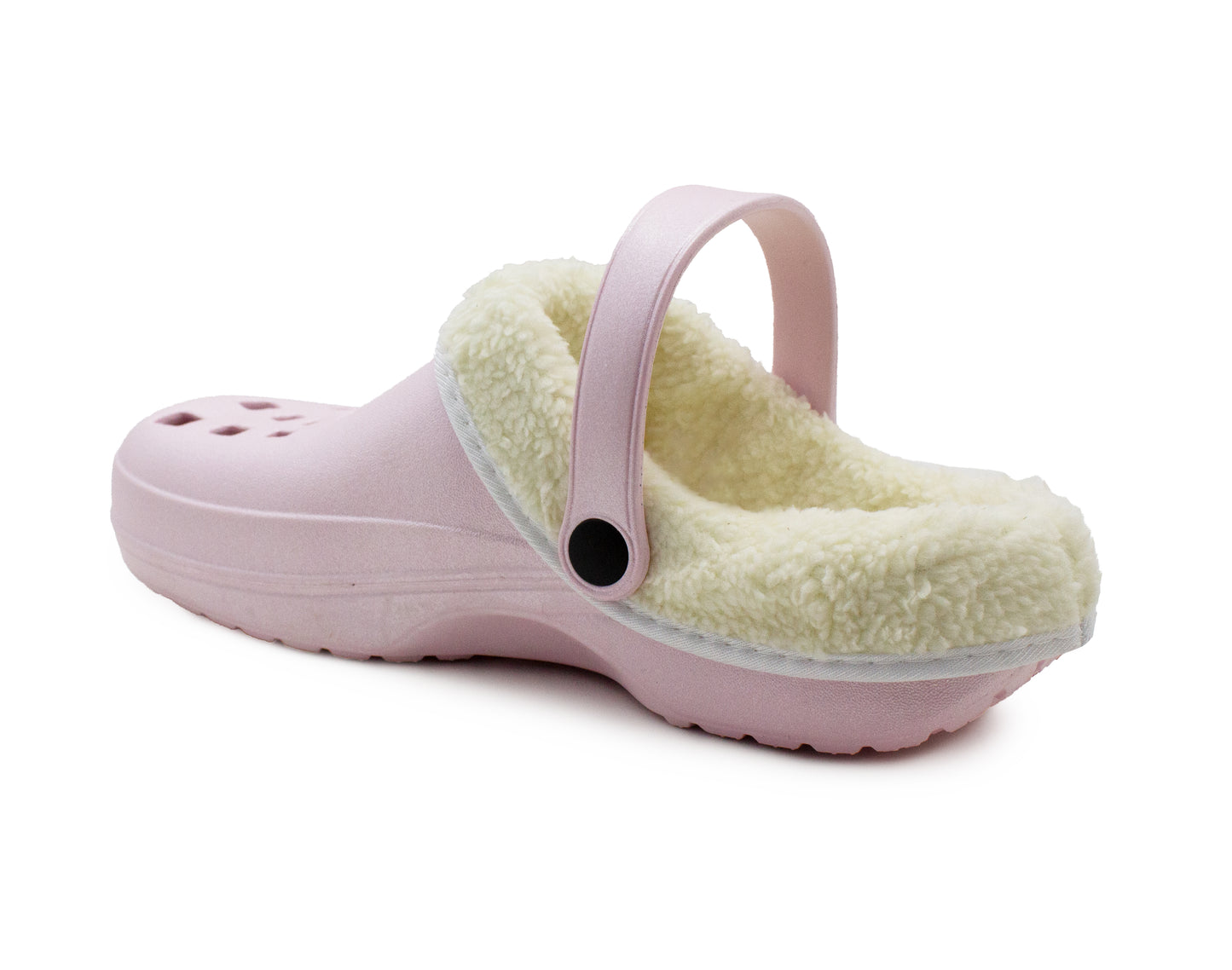 Womens Clogs Warm Fur Lined Thermal Garden Clogs Lightweight EVA Slip On Slippers Kitchen Nurse Indoor House Shoes Sandals Pink