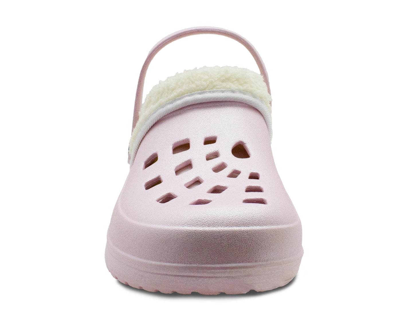 Womens Clogs Warm Fur Lined Thermal Garden Clogs Lightweight EVA Slip On Slippers Kitchen Nurse Indoor House Shoes Sandals Pink