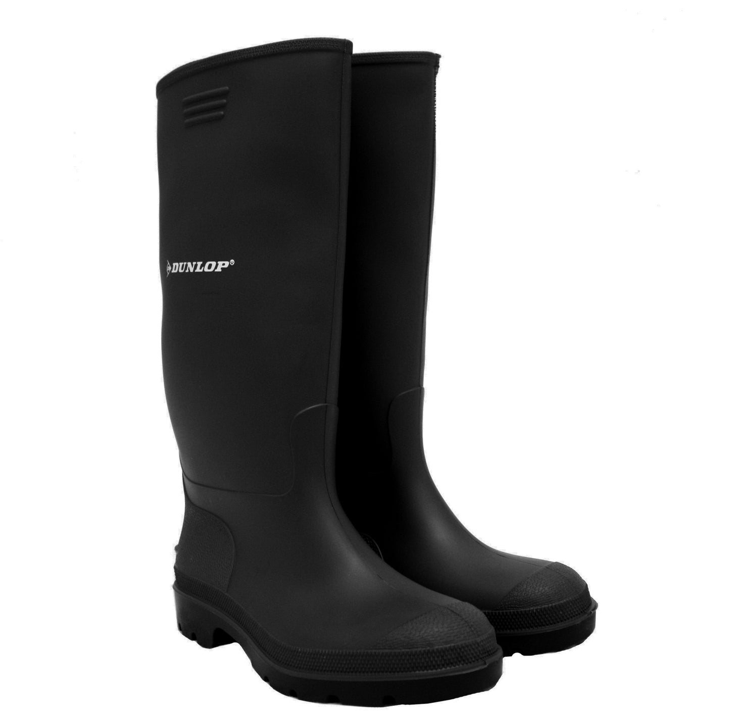 Dunlop PRICEMASTOR Unisex Wellington Boots in Black Knee High Wellington Rain Boots for Outdoor and Gardening