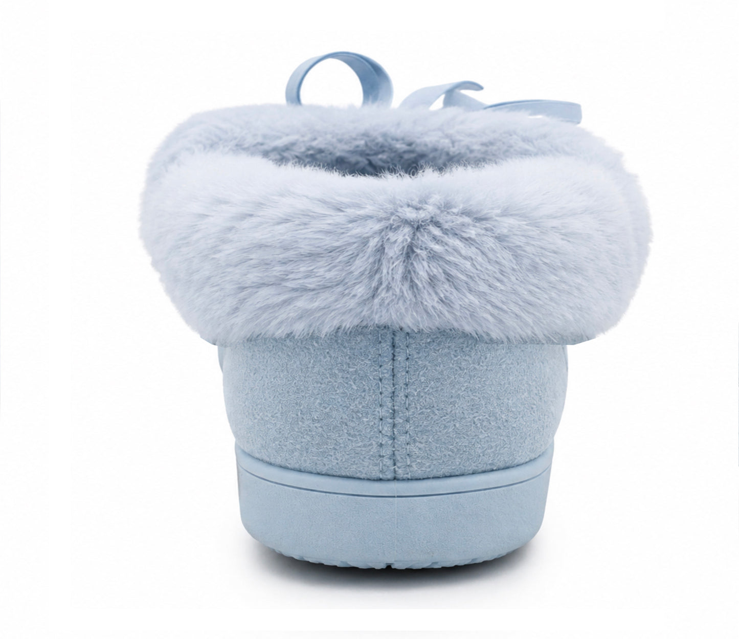 Womens Memory Foam Moccasin Slippers Faux Fur Trim Warm Slip On Ladies Winter House Shoes