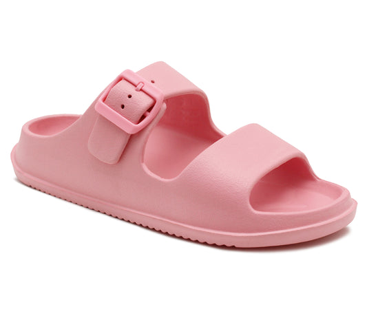 NEPTUNE Womens EVA Lightweight Slip On Adjustable Sandals Sliders in Pink