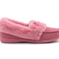 Womens Memory Foam Moccasin Slippers Faux Fur Trim Warm Slip On Ladies Winter House Shoes