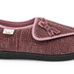 Womens EE Wide Fit Slippers Memory Foam Wide Opening Adjustable Ladies Touch Fasten House Shoes