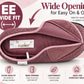 Womens EE Wide Fit Slippers Memory Foam Wide Opening Adjustable Ladies Touch Fasten House Shoes