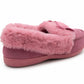 Womens Memory Foam Moccasin Slippers Faux Fur Trim Warm Slip On Ladies Winter House Shoes