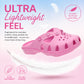 Womens Lightweight Clogs Slip On Backless Breathable Ladies Summer Sandals EVA Quick Dry Beach Pool Slide Mule Slippers