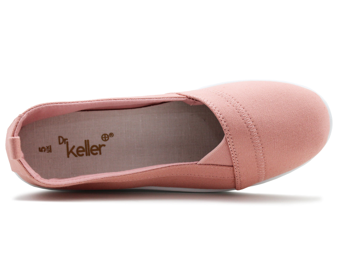 Womens Pink Canvas Slip On Plimsolls Flat Pumps Casual Espadrilles Loafer Trainers