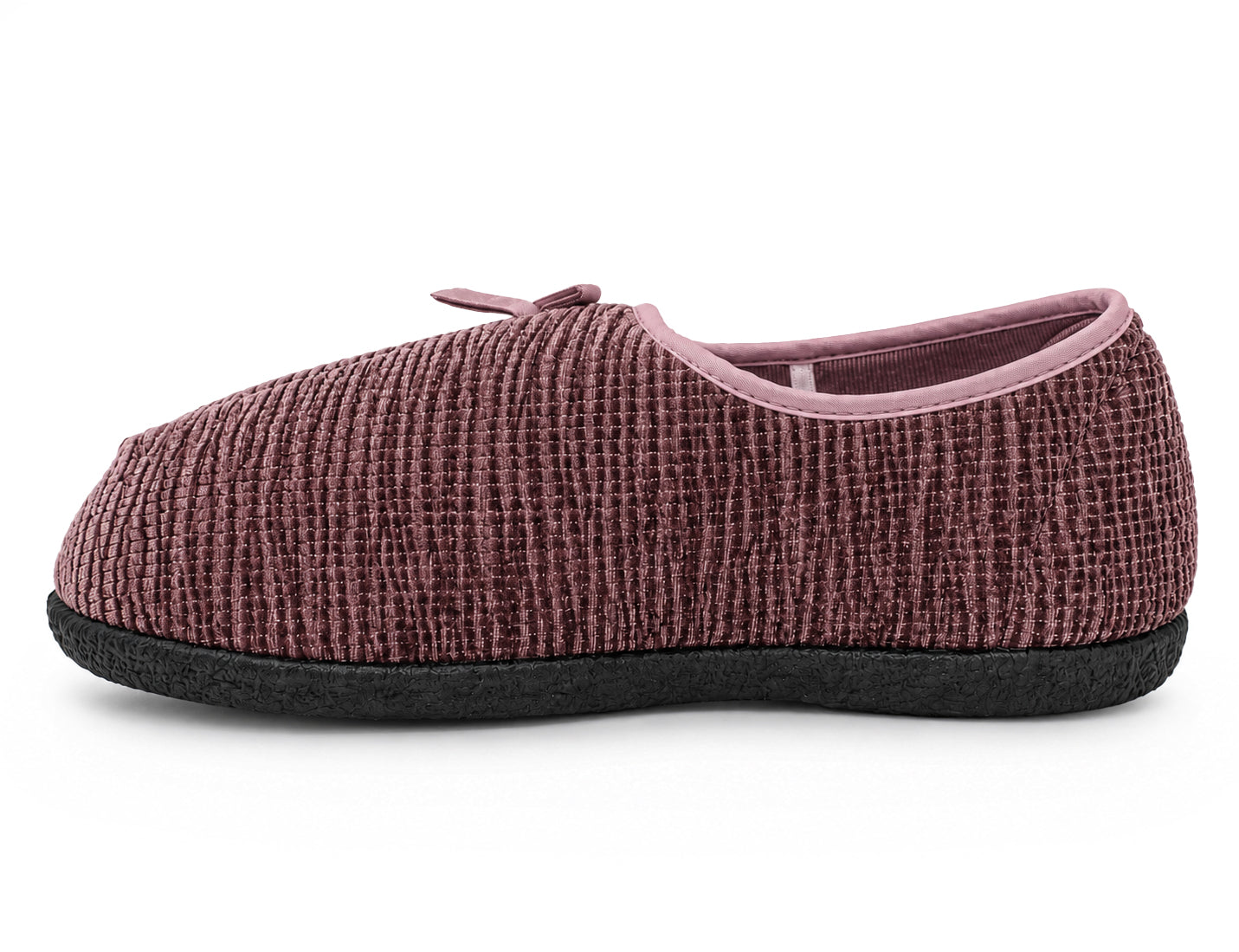 Womens EE Wide Fit Slippers Memory Foam Wide Opening Adjustable Ladies Touch Fasten House Shoes