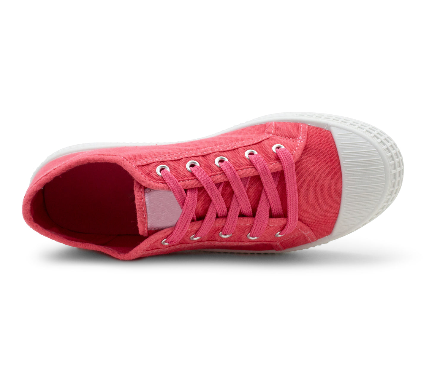 Womens Canvas Pink Lace Up Trainers Flat Sole Baseball Sneakers Ladies Flat Low Top Fashion Trainer Pumps