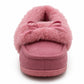 Womens Memory Foam Moccasin Slippers Faux Fur Trim Warm Slip On Ladies Winter House Shoes