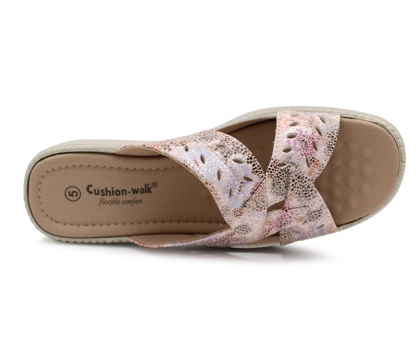 BAMBI Womens Mules Sandals in Pink Multi