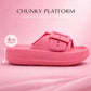 Womens Cloud Sliders Lightweight EVA Slippers Ladies Platform Sole Adjustable Fashion Slides Slip On Beach Pool Chunky Flip Flops