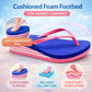 Womens Flip Flops Lightweight Toe Post Sandals Ladies Beach Summer Pool Shoe Wedge Thong Sandal