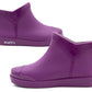 Womens Purple Ankle Wellies Boots Short Slip On Waterproof Chelsea Rain Boot Snow Farm Gardening Ladies Outdoor Festival Wellingtons