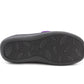 Womens Fleece Lined Purple Slippers Warm Wide Opening Touch Fasten Strap Winter Indoor Cosy Ladies Casual Flat House Shoes