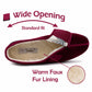 Womens Velour Slippers Faux Fur Lined Ladies Winter Wide Opening Diabetic Orthopaedic House Shoes