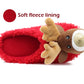 Womens Reindeer Novelty Slippers Character Plush Festive Fun Christmas Slipper Mules