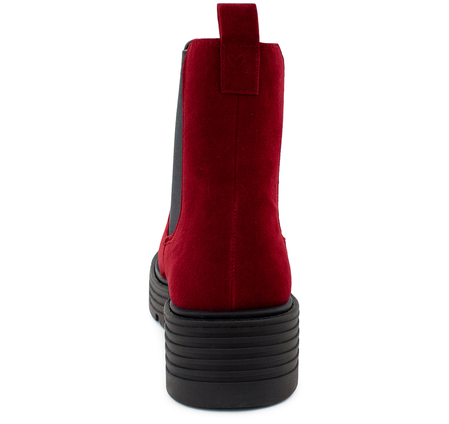 Womens Platform Boots Ladies Slip On Chunky Sole Faux Suede Elastic Slip On Fashion Chelsea High Ankle Boots