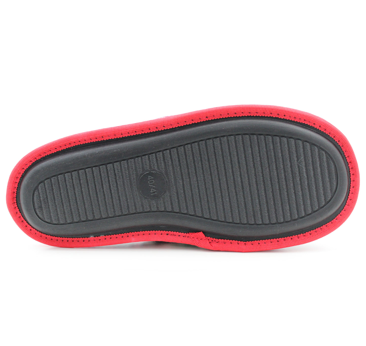 Mens Winter Slippers Faux Fur Lined Backless Mules Knitted Fair Isle Lightweight Slip On Indoor House Shoes