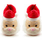 Mens Santa Christmas Slippers Father Christmas Plush Novelty Slippers Slip On Fancy Dress Fun Festive Xmas House Shoes