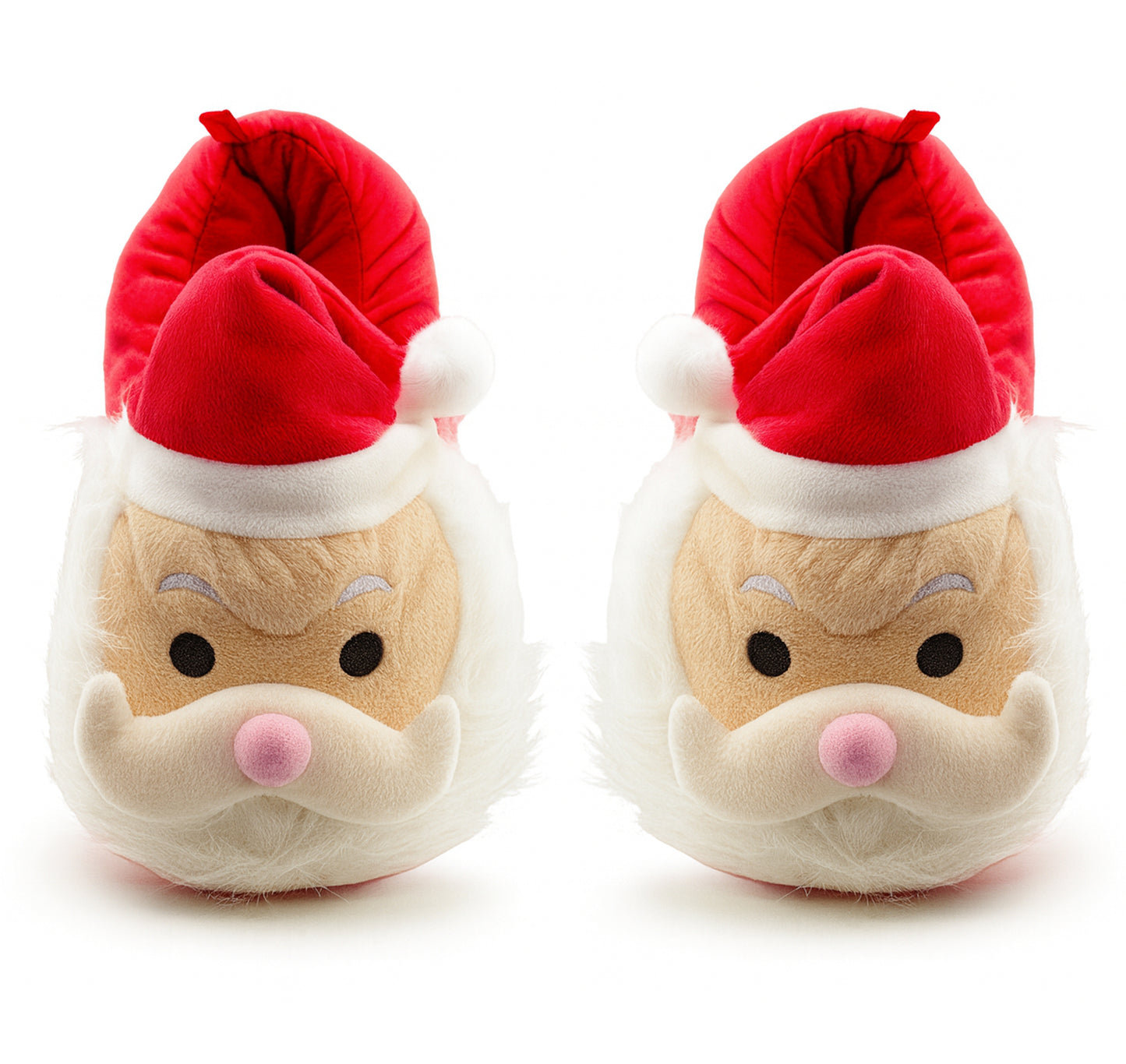 Mens Santa Christmas Slippers Father Christmas Plush Novelty Slippers Slip On Fancy Dress Fun Festive Xmas House Shoes