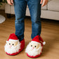 Mens Santa Christmas Slippers Father Christmas Plush Novelty Slippers Slip On Fancy Dress Fun Festive Xmas House Shoes
