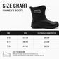 Womens Short Wellies Waterproof Ladies Mid Calf Wellington Boots Garden Walking Outdoor Mud Snow Rain Boots