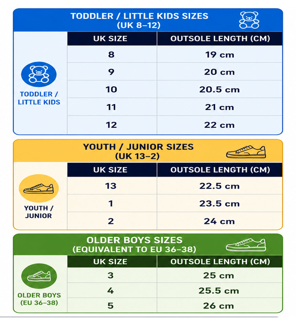 Kids Boys Black School Trainers Easy Fasten Touch Fastening Shoes Faux Leather Smart Uniform Sports Sneakers for Toddlers, Juniors & Older Boys