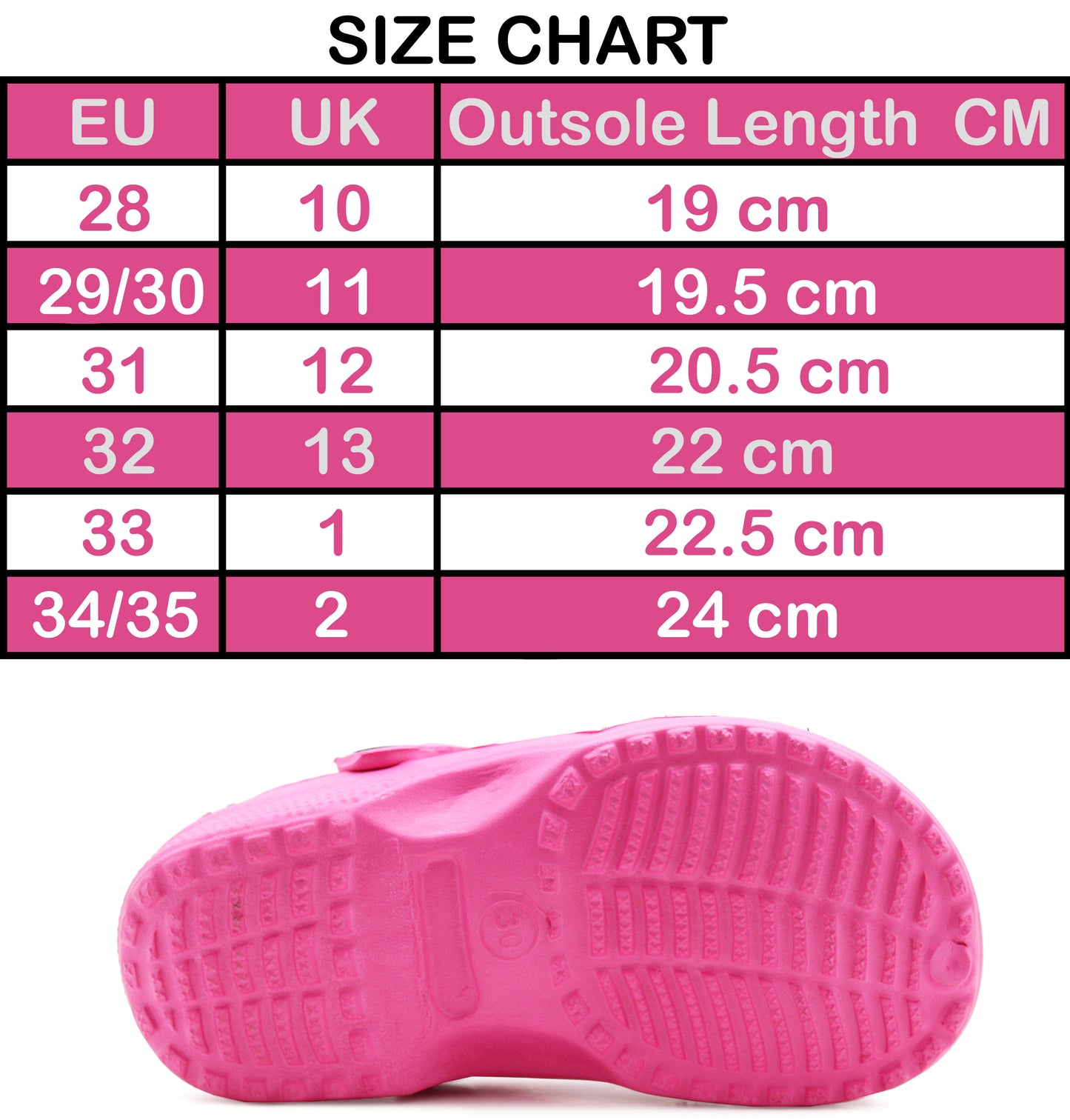 MYSTIC Girls Kids Youth Breathable EVA Lightweight Beach Clogs in Fuchsia Pink