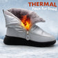 Womens Winter Boots Ladies Faux Fur Lined Zip Lightweight Silver Metallic Quilted Warm Thermal Ankle Boots