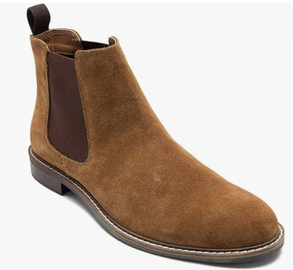 Men's Tan Suede Leather Chelsea Boots Formal Classic Comfortable Stylish Boots