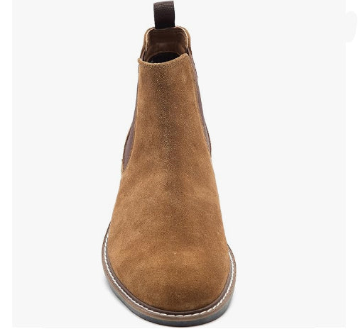 Men's Tan Suede Leather Chelsea Boots Formal Classic Comfortable Stylish Boots