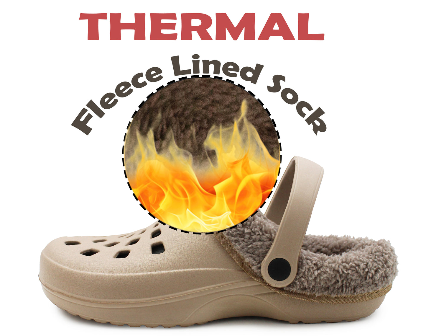 Womens Clogs Warm Fur Lined Thermal Garden Clogs Lightweight EVA Slip On Slippers Kitchen Nurse Indoor House Shoes Sandals Gold