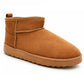 Womens Faux Suede Ankle Boots Warm Faux Fur Lined Ladies Low Slip On Cosy Winter Boots
