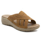 Womens Backless Sandals Slip On Low Wedge Open Toe Mules Summer Fashion Beach Slides Flip Flops