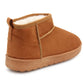 Womens Faux Suede Ankle Boots Warm Faux Fur Lined Ladies Low Slip On Cosy Winter Boots