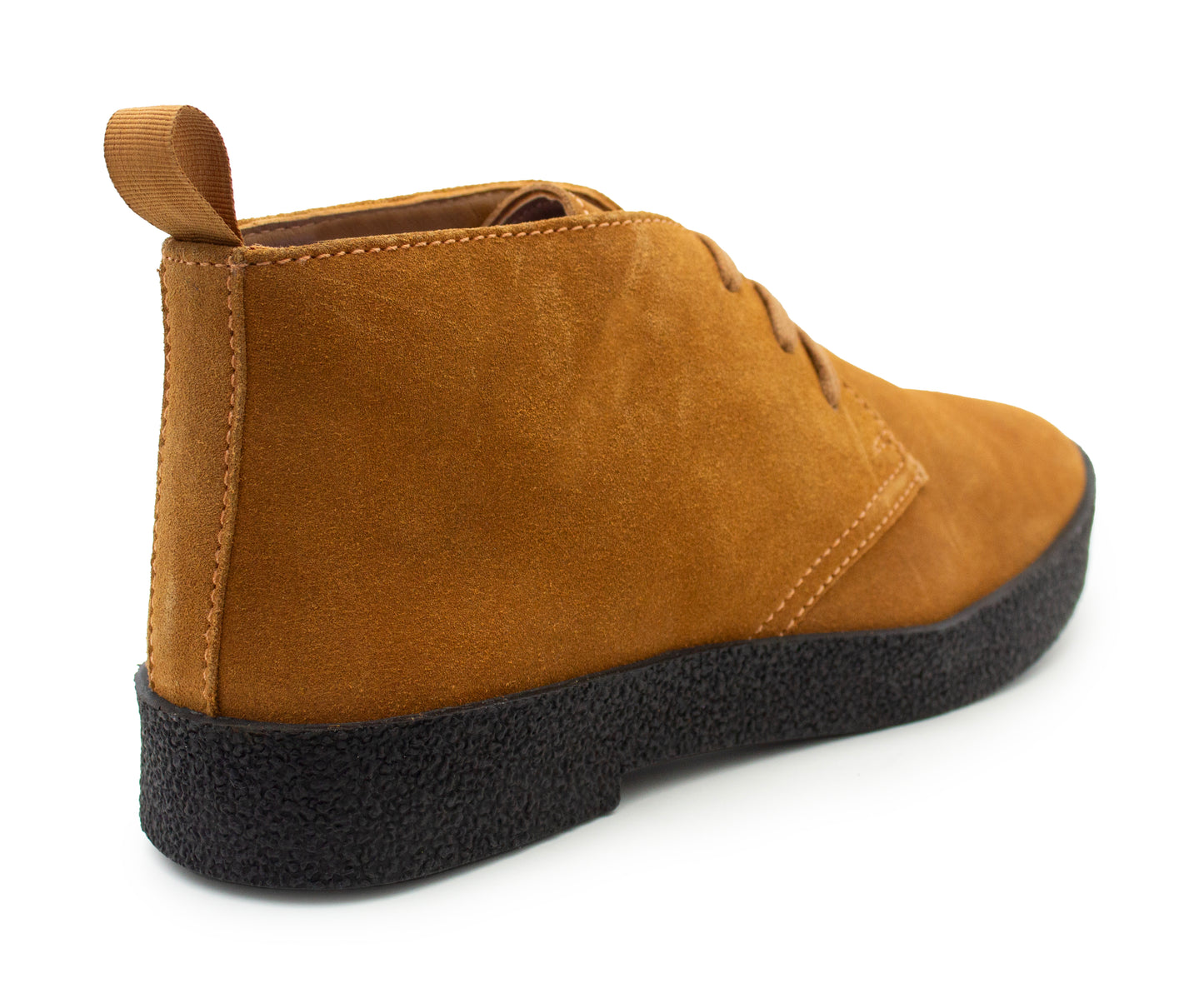 Mens Tan Suede Desert Boots Smart Casual Lace-Up Chukka Boots with Rubber Sole